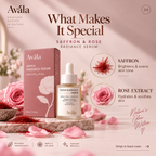 Avála Vanya Radiance Serum - Saffron & Rose Face Serum for Glowing Skin